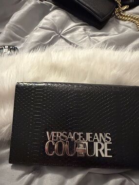 Versace Jeans Couture Black Logo Wallet